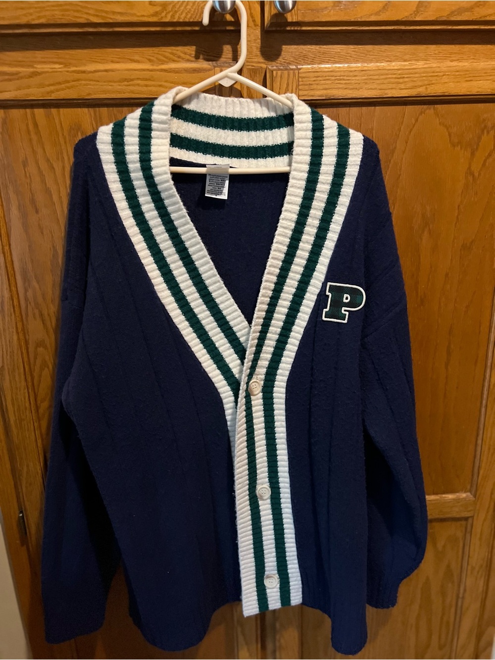 Pink Victoria’s Secret Collegiate Cardigan Sweater
